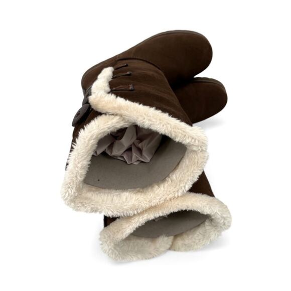 SKECHERS Womens Brown Suede Faux Fur Lined Winter Boots Womens 7.5 - Picture 7 of 9